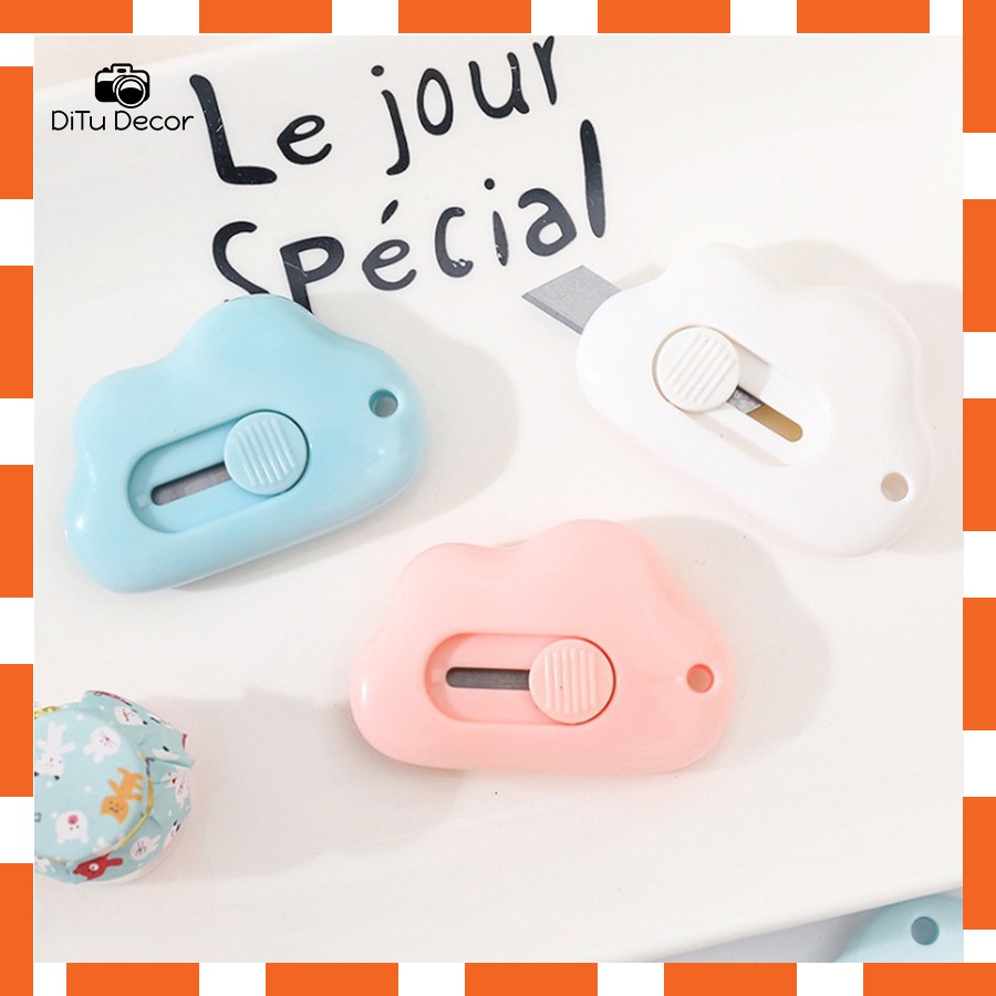 Dao cắt giấy mini, dao rọc giấy siêu cute hình đám mây - DiTu Decor