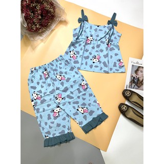 Đồ bộ nữ lững vải lụa mặc nhà