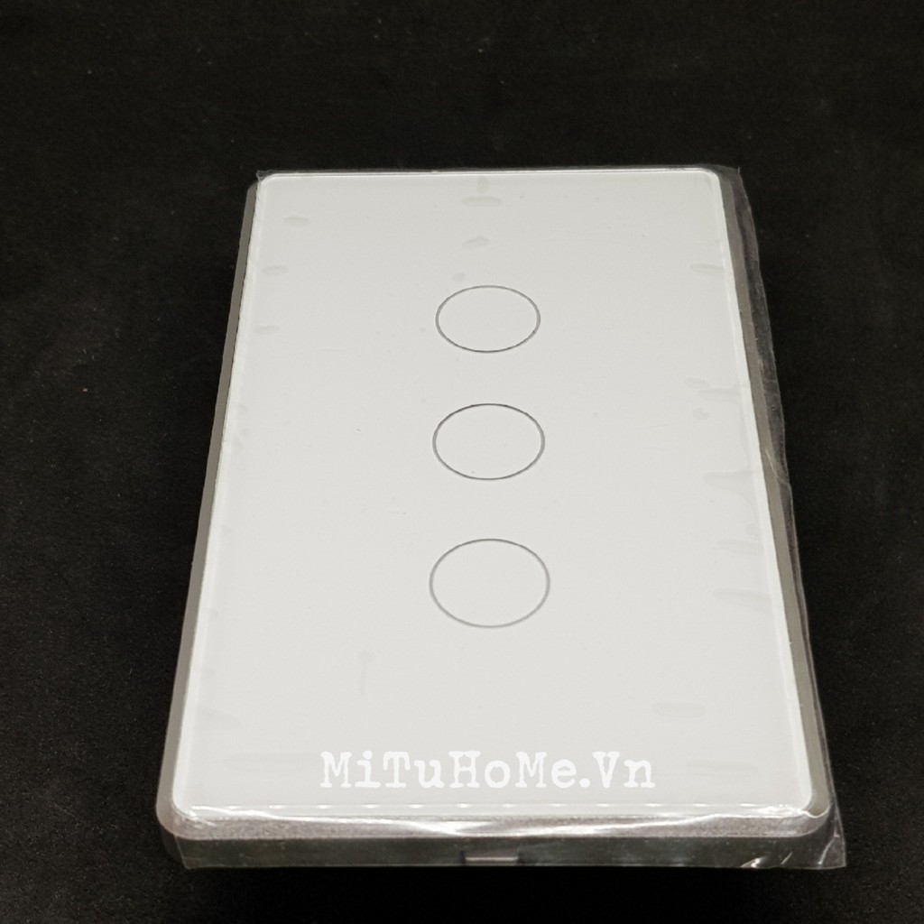 Công Tắc Cảm Ứng 3 Nút ZIGBEE TUYA Viền Nhôm Bạc - Kết nối Zigbee2mqtt - BH 12 Tháng