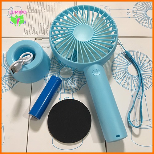 Quạt Mini Fan Pin 1200mah Cầm Tay Tuỳ Chỉnh 3 Cấp Độ Siêu Mát Nhiều Màu LUMIDO