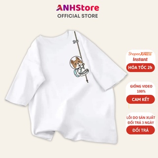 Áo phông unisex form rộng thun tay lỡ oversize cotton nam nữ đẹp ulzzang GẤU NHỎ ANHStore A39