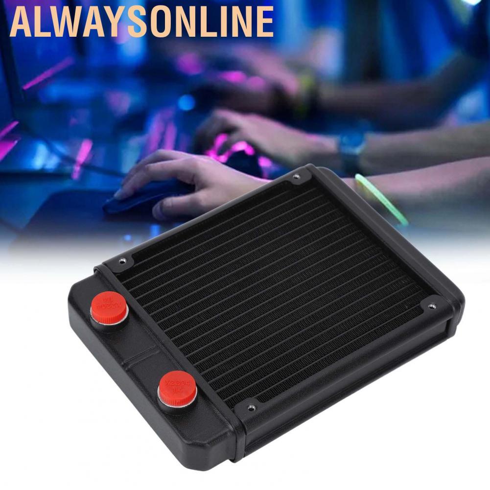Alwaysonline Water Cooling Radiator G1/4 Thread 18 Pipes Good Heat Dissipation Aluminum Alloy Computer