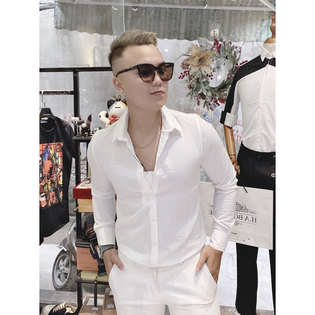 Áo Sơ Mi Nam Dài Tay Hàn Quốc Chất Đũi Siêu Mát MS-01 | BigBuy360 - bigbuy360.vn
