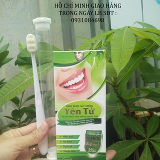 1Chai thảo dược súc miệng Yên Tử + 1 bàn chải đánh răng lông siêu mềm