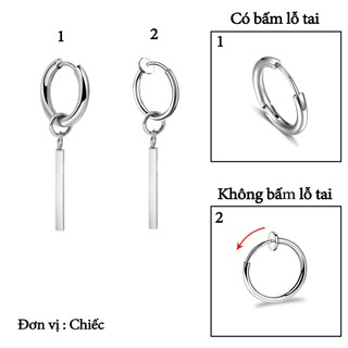 BÔNG TAI INOX KHOEN TRÒN THỜI TRANG KPOP HÀN QUỐC BT395 đẹp, không đen, chuẩn thời trang