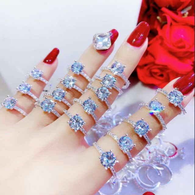 NHẪN BẠC ĐÍNH ĐÁ CHO NỮ SIÊU XINH