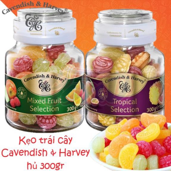 Kẹo trái cây Cavendish & Harvey hủ thủy tinh 300gr