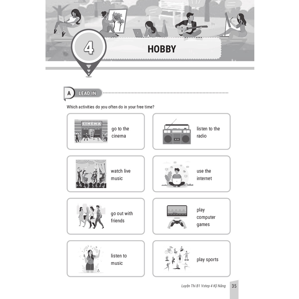 Sách Luyện thi B1 Vstep 4 kỹ năng - Ôn thi chứng chỉ tiếng Anh B1 bậc 3 (bằng B1 tiếng Anh) theo Khung NLNN Việt Nam