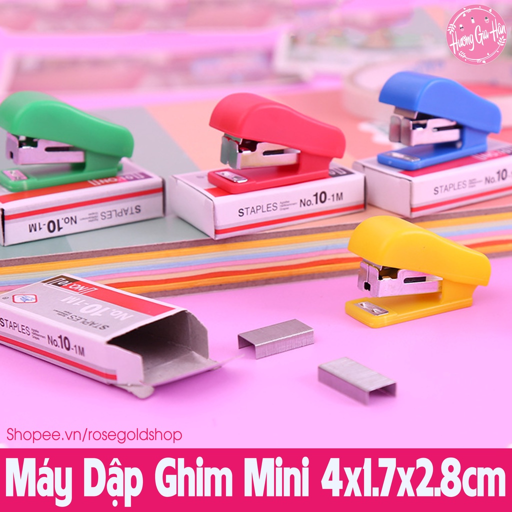 Máy Dập Ghim Mini 4*1,7*2,8cm (Ghim 3-5 Tờ)