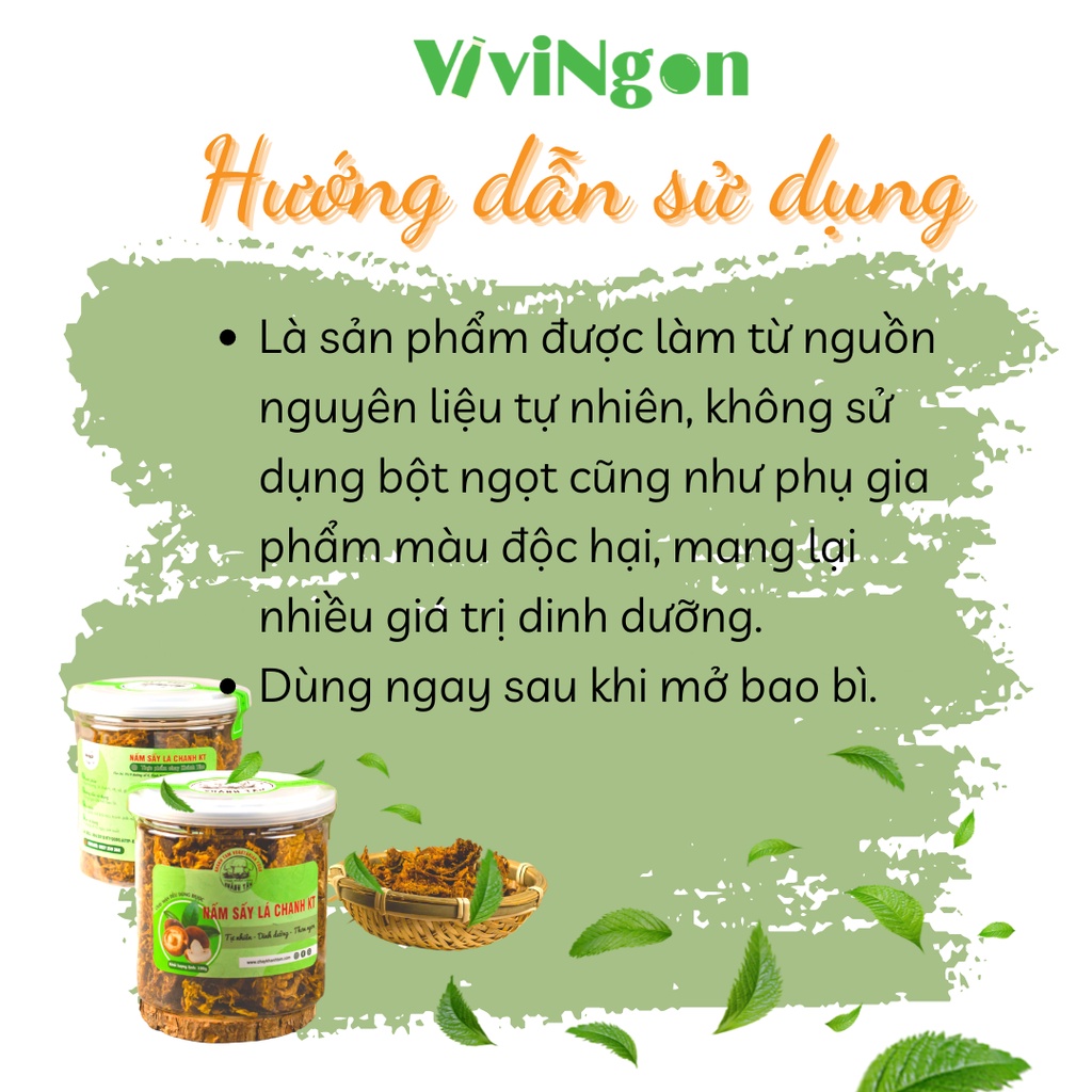 Khô nấm hương sấy lá chanh hũ 100g loại 1, nấm khô nấm đông cô sấy lá chanh, eat clean, thuần chay rất ngon, vivingon