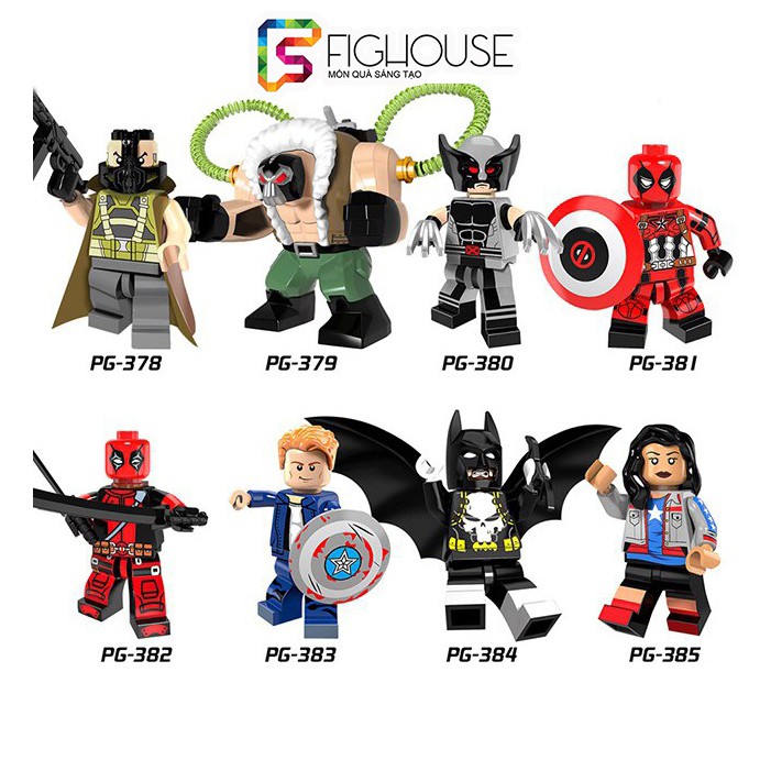 Xếp Hình Minifigures Các Nhân Vật Siêu Anh Hùng Marvel/DC - Đồ Chơi Lắp Ráp non-lego PG8093 [C2]