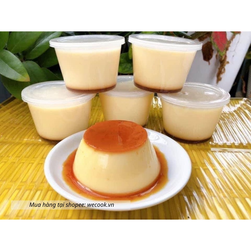 Hộp làm bánh flan caramen có nắp - Khuôn nhựa làm bánh da lợn, xu xê,sữa chua, thạch rau câu, trữ đông ăn dặm