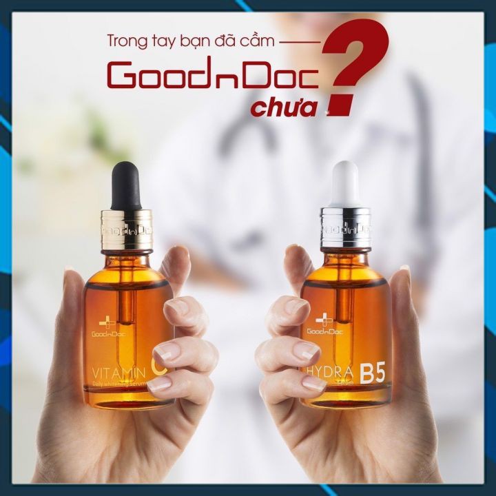 [Hàng Nhập Khẩu] Tinh Chất , Serum dưỡng ẩm, sáng da GOODnDOC HYDRA B5 + C 30ml 5.0 White Store