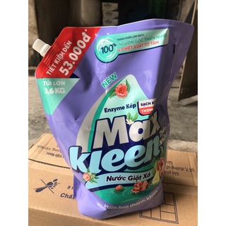 Túi 3.8kg Nước giặt xả Maxkleen các hương thơm Huyền diệu, hoa nắng, sớm mai.