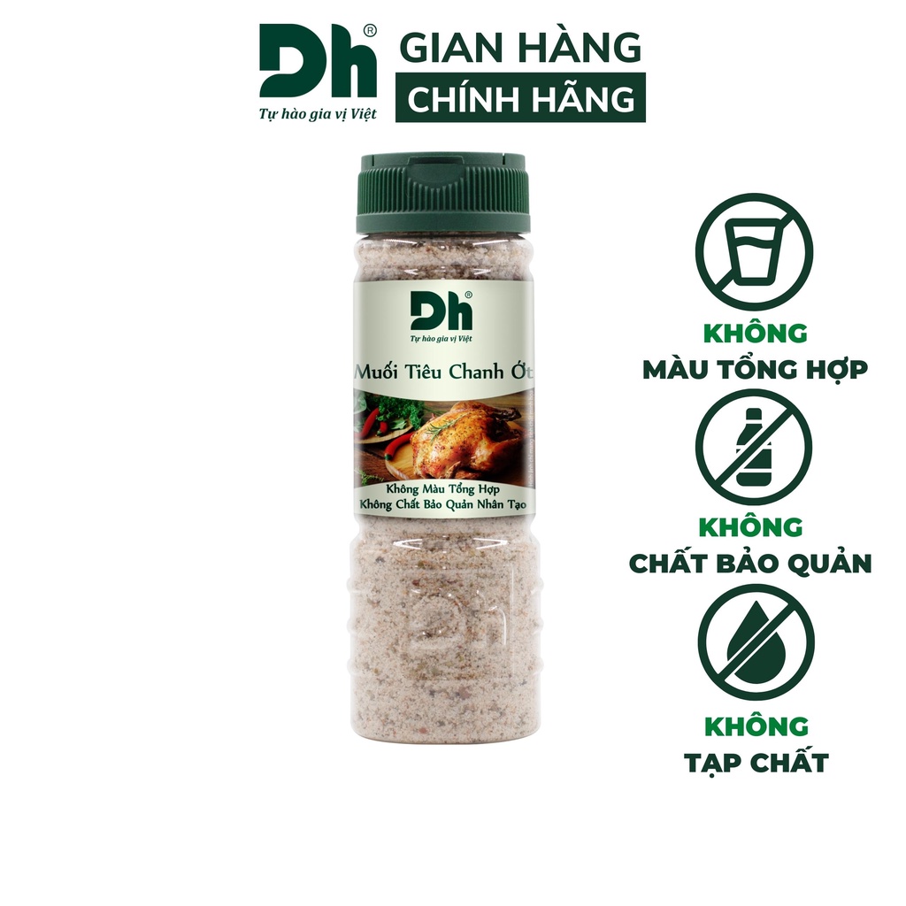 Muối tiêu chanh ớt Tây Ninh Dh Foods gia vị nhà bếp chấm thịt gà, thịt luộc 50/120gr - Genz foods