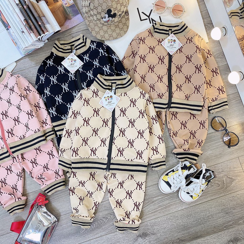 [Hàng Xuất Dư]Bộ Dài Tay Da Cá Xuất Dư NYFREESHIPBộ Da Cá Dáng Thể Thao  Kéo Khóa Dày Dặn Thấm Hút Mồ Hôi Tốt