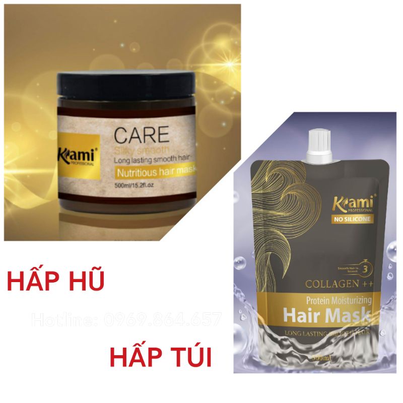 Kem hấp ủ collagen siêu dưỡng phục hồi chăm sóc tóc hương nước hoa - Hấp túi Kami