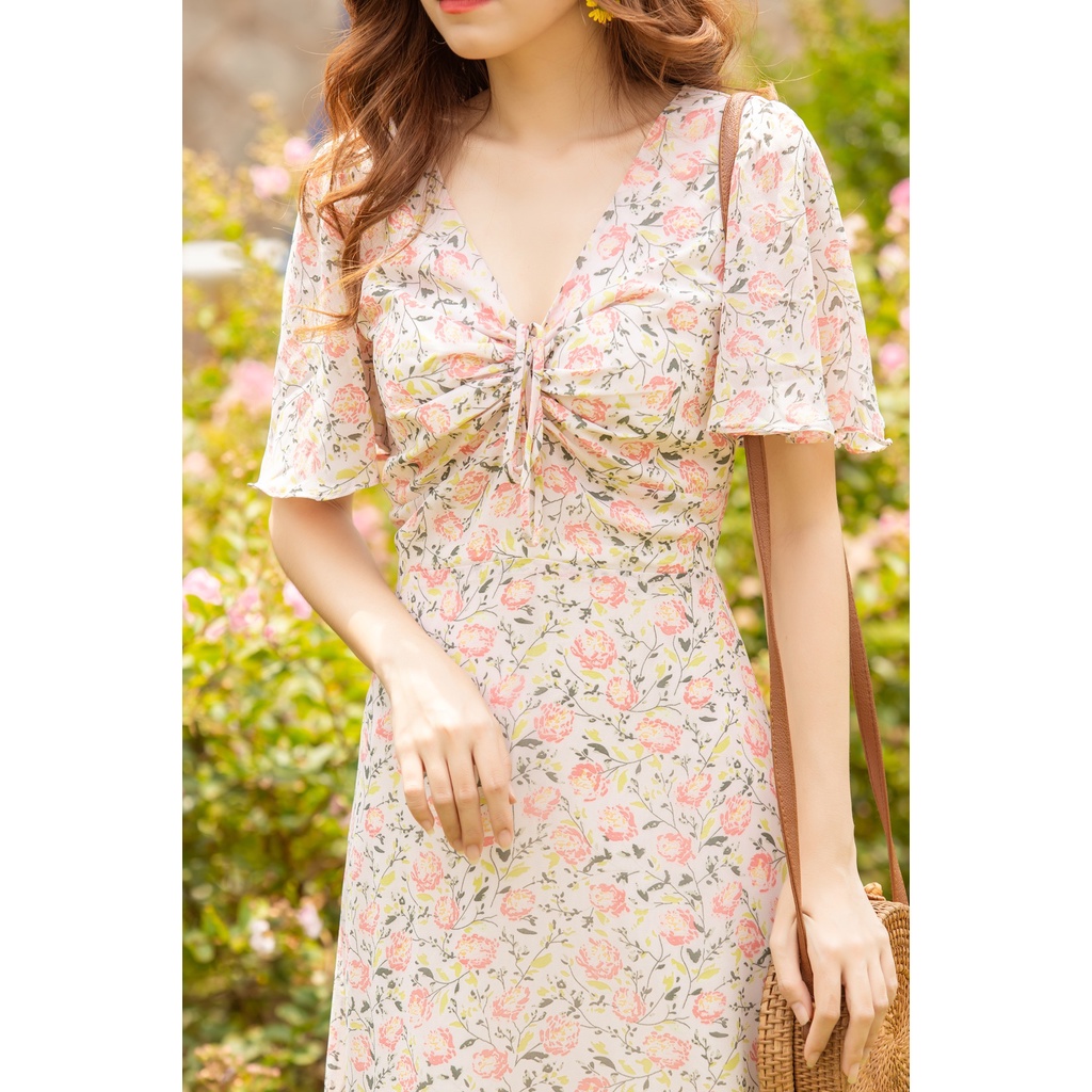 Đầm Nữ Tính Dạo Phố Hồng Diễm - Voan - LAHOA
