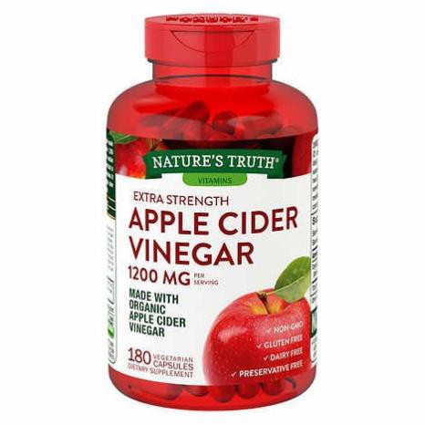 Viên uống giấm táo Apple Cider Vinegar 1200mg - Giúp giảm cân, đẹp da, detox cơ thể