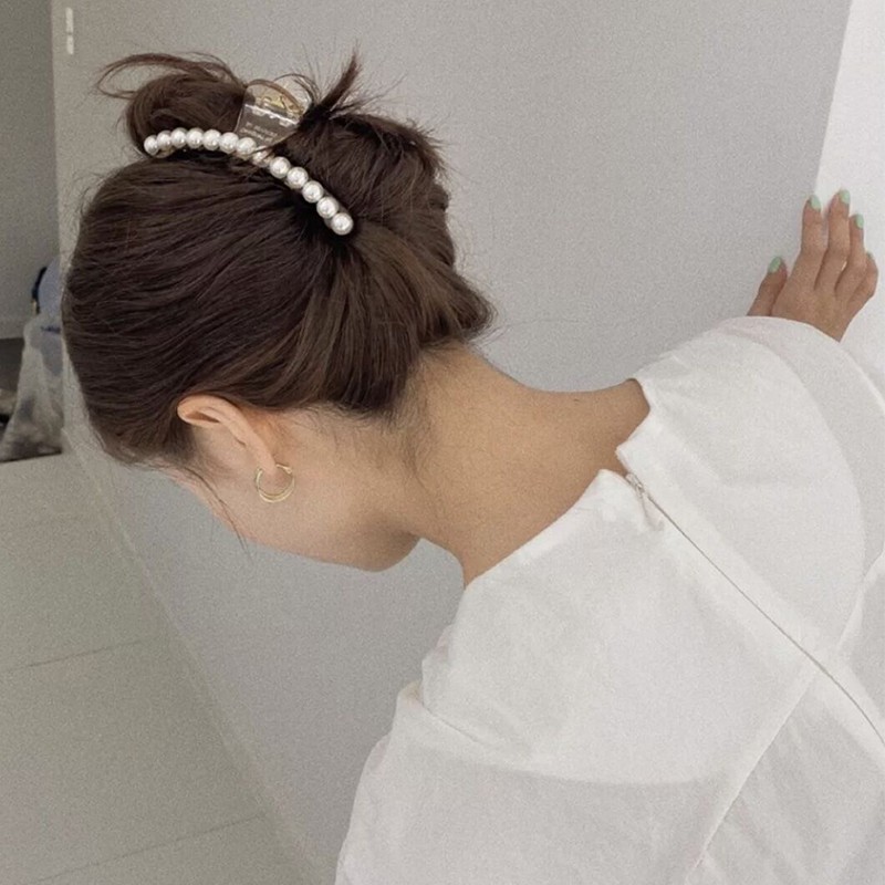 Kẹp càng cua đính ngọc trai giả thời trang Hàn Quốc cho nữ