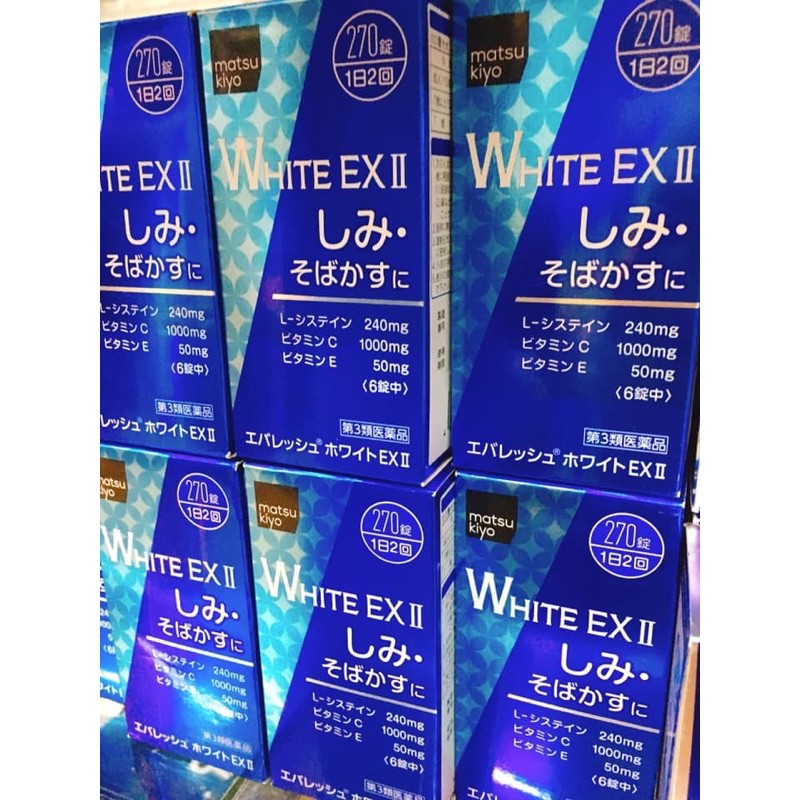 (video mua hàng) Viên uống trắng da Skin White EX II 270 viên Nhật Bản | BigBuy360 - bigbuy360.vn