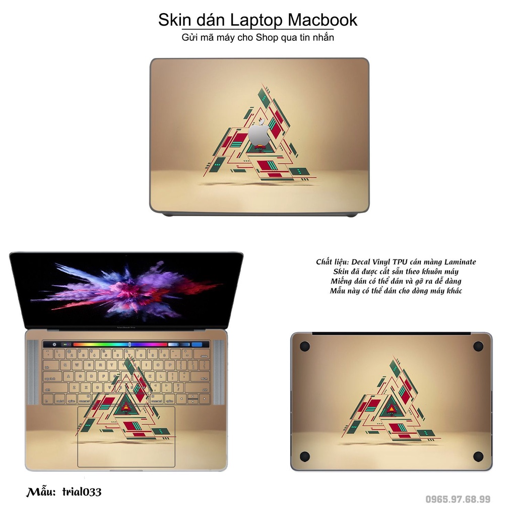 Skin dán Macbook mẫu Đa giác (đã cắt sẵn, inbox mã máy cho shop)