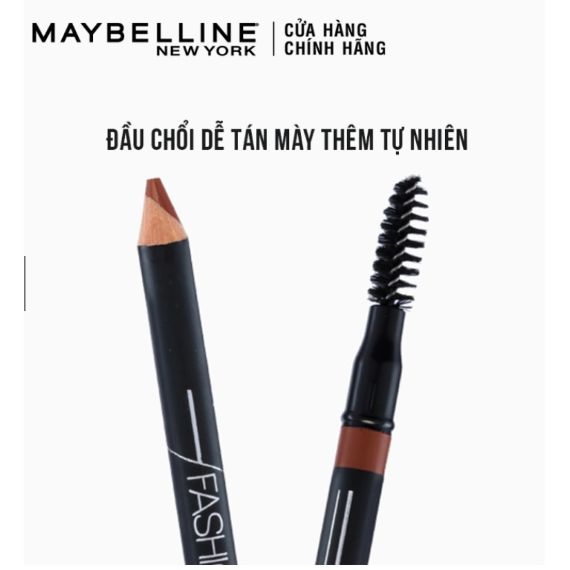 Chì Kẻ Mày 2 Đầu Với Đầu Chì Xé Mềm Mịn 12H Maybelline New York Fashion Brow Cream Pencil 1.5g - Mỹ Chính Hãng