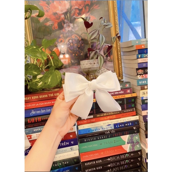 Kẹp tóc satin hai tầng phong cách nữ tính