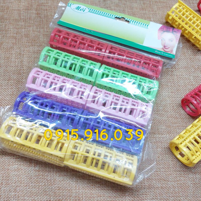 Set 10 Cuốn Tóc Có Gai Uốn Tóc, Lô gai cuốn xoăn tóc