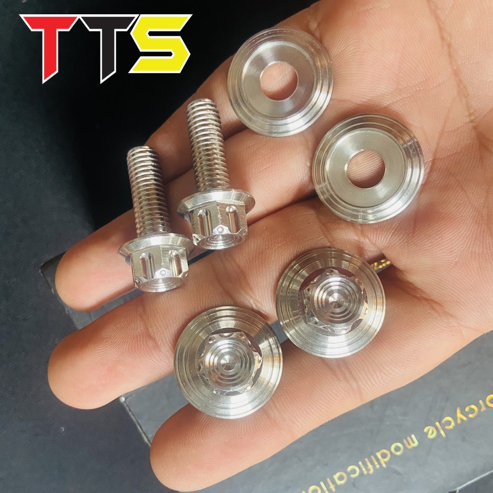 COMBO 4 ỐC GÁC CHÂN KÈM LÔNG ĐỀN SALAYA SỬ DỤNG CHO GÁC CHÂN WAVE, GÁC CHÂN DÀI ( WAVE NHỎ )