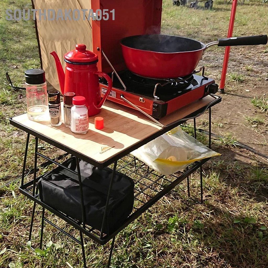 [Hàng Sẵn] Bàn Gấp Dã Ngoại, Kệ Để Đồ Du Lịch Dã Ngoại, Bàn Xếp Cắm Trại Camping Đa chức năng Lắp đặt dễ dàng【Southdakota051】