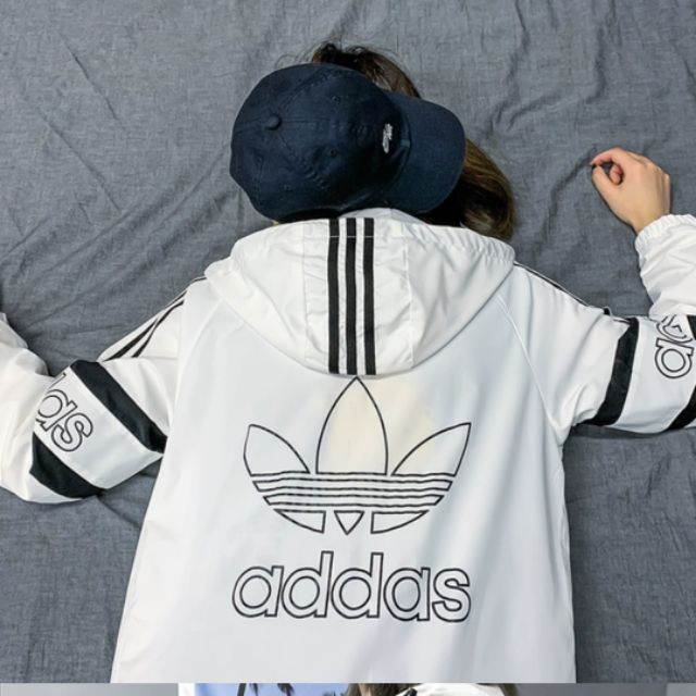 Áo khoác dù nữ in adidas siêu cá tính, unisex form rộng, ulzang, áo đôi_áo khoác size lớn