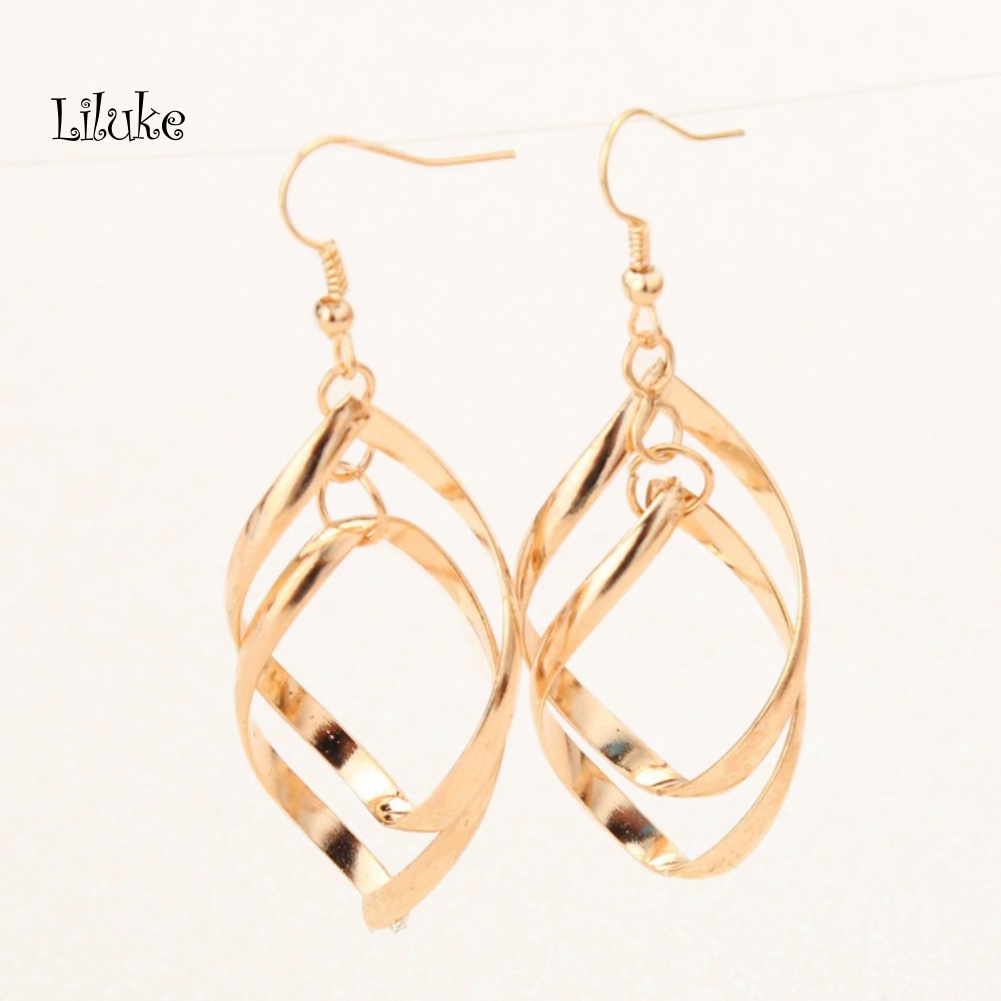 Đôi Khuyên Tai DàI HìNh GiọT NướC XoắN ỐC ThờI Trang Cho Nữ