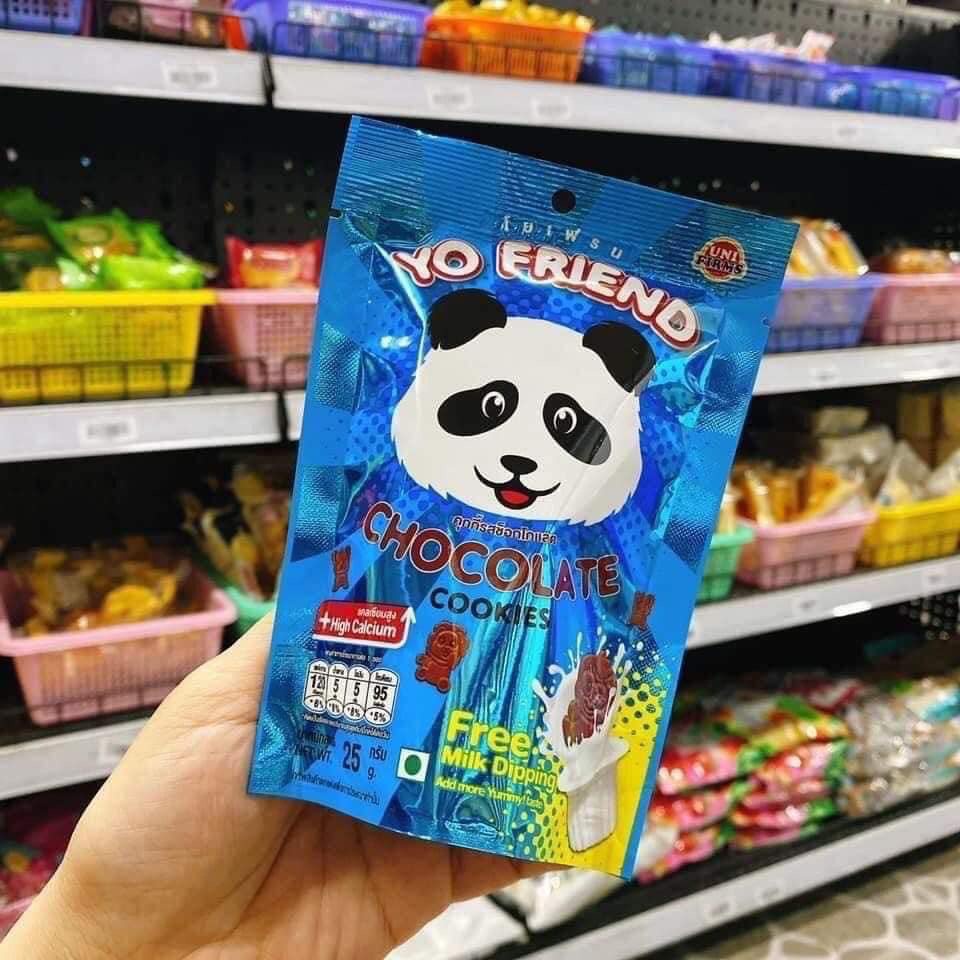 BÁNH GẤU YO FRIEND THÁI LAN 20g SOCOLA CHẤM KEM SỮA ngon ngất ngây