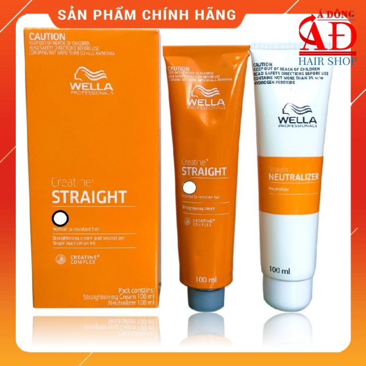 HỘP THUÔC DUỐI ÉP TÓC WELLA CREATIN STRAIGHT PHÙ HỢP DUỖI TÓC MÁI 100ML*2