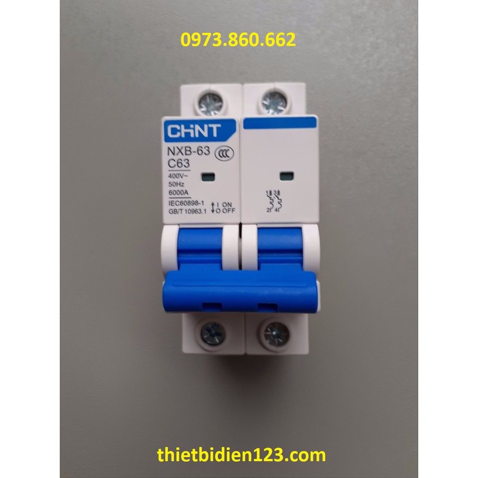 Aptomat CHINT 1P - 2P Chính hãng -NXB-63 C16A, 20A, 25A, 32A, 40A,63A