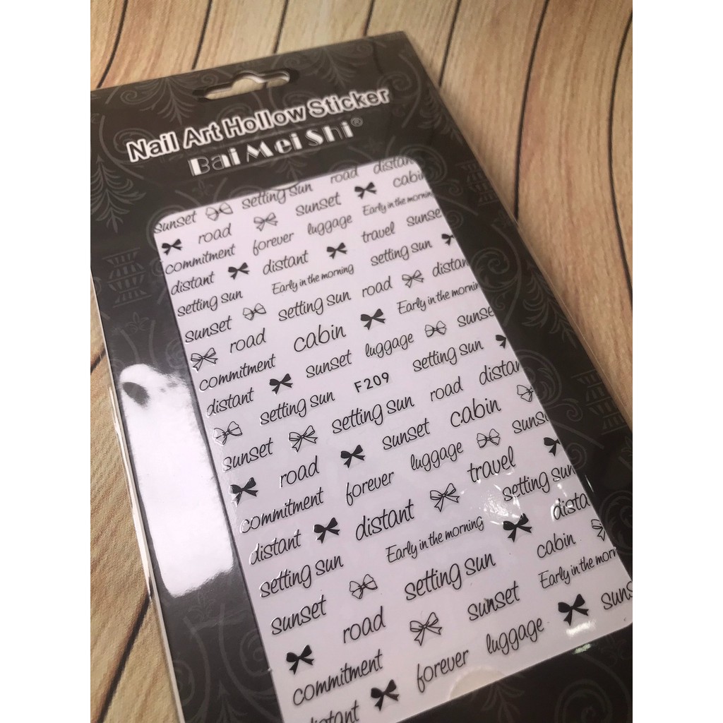 Hình dán móng tay - Sticker dán móng chữ F209