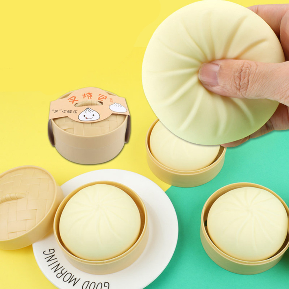 Đồ Chơi Squishy Hình Bánh Bao Giúp Giảm Căng Thẳng