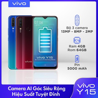 Điện thoại Vivo Y15 4Gb + 64Gb Hàng Chính Hãng