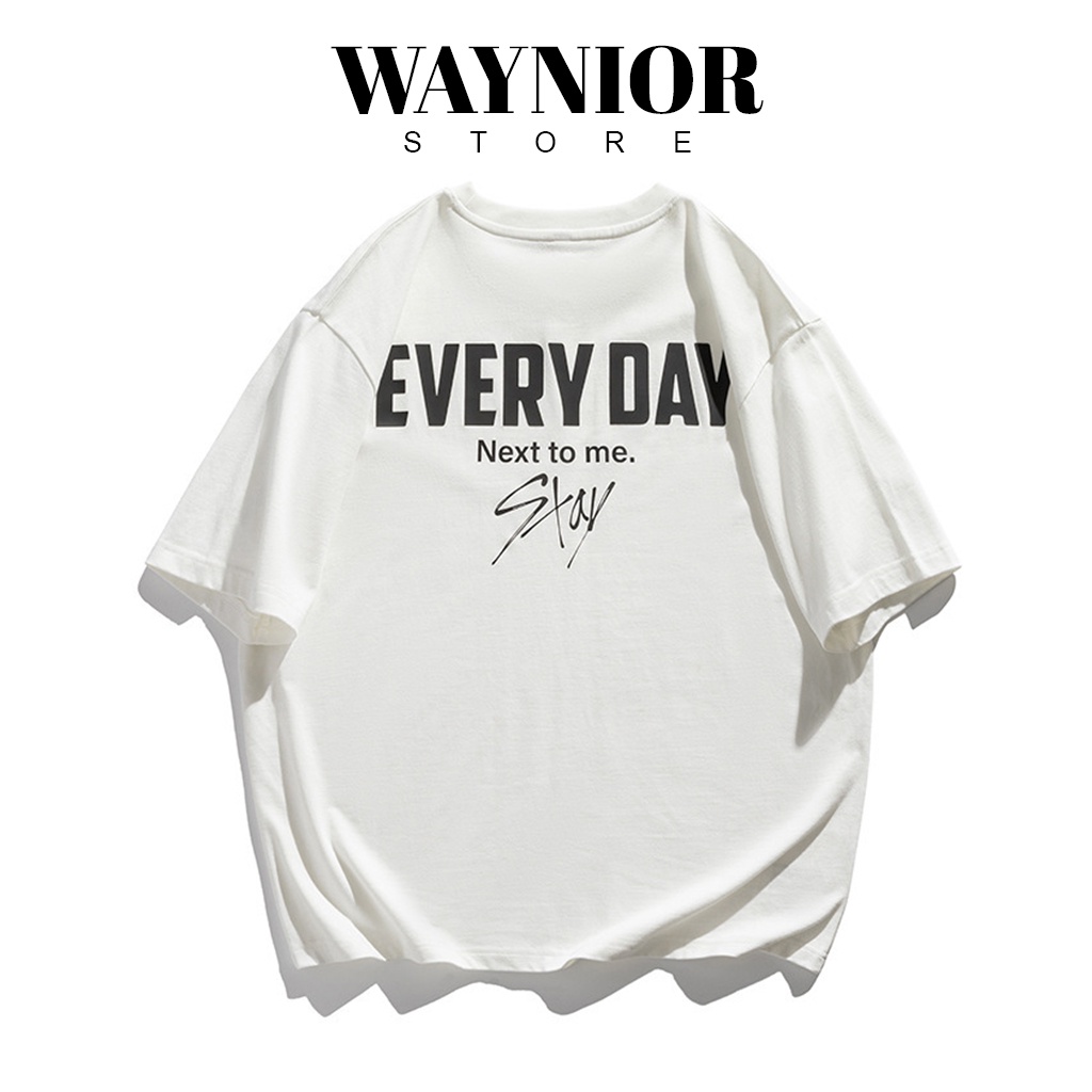 Waynior Store Áo Thun Nam Ngắn Tay Cổ Tròn Chất Cotton Họa Tiết In Chữ Độc Đáo