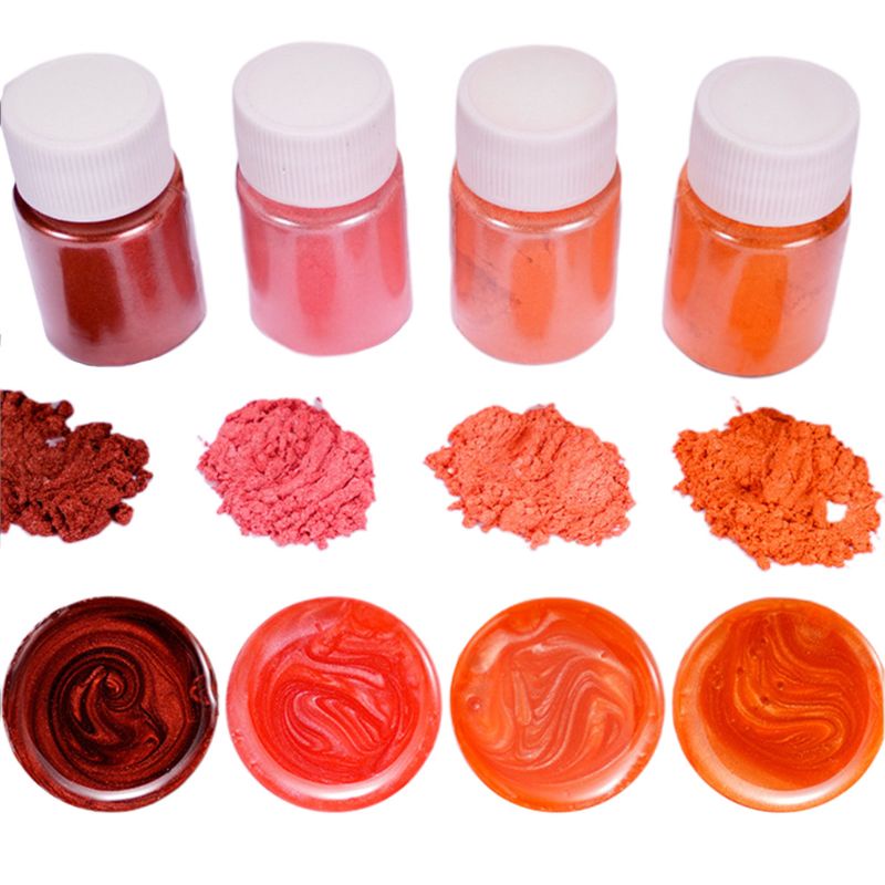 Set 4 bột màu dạ quang chuyên dụng đúc epoxy resin pha lê DIY làm trang sức thủ công