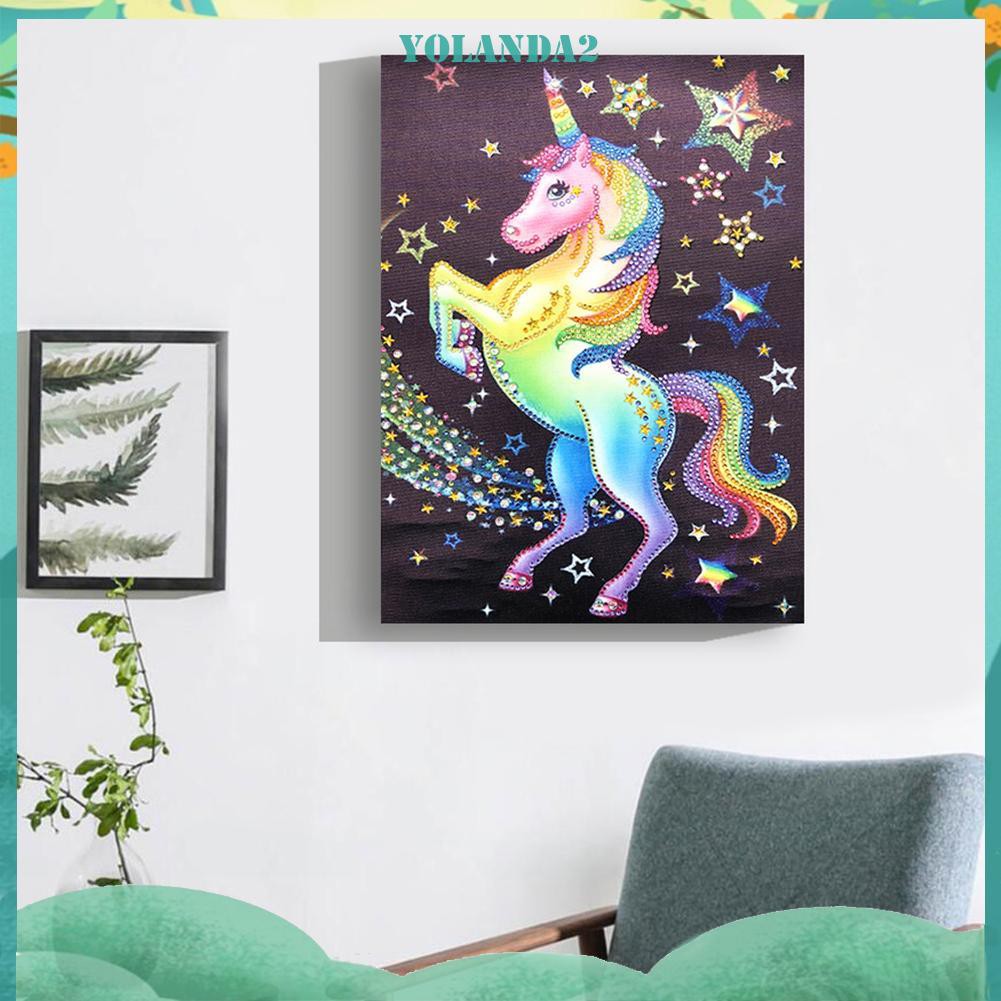 Bộ Tranh Đính Đá 5d Tự Làm Hình Chú Ngựa Độc Đáo