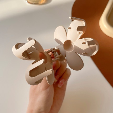 AISHG  Kẹp tóc càng cua màu sắc cà phê sữa phong cách Hàn Quốc dành cho nữ