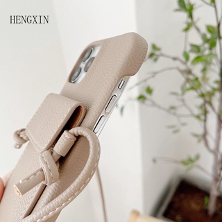 Solid leather soft phone case suitable for iPhone 15 14 Pro Max 13 11 12Pro Max phone case diagonal cross neck strap X XR XSMAX 7 8PLUS MINI protective case