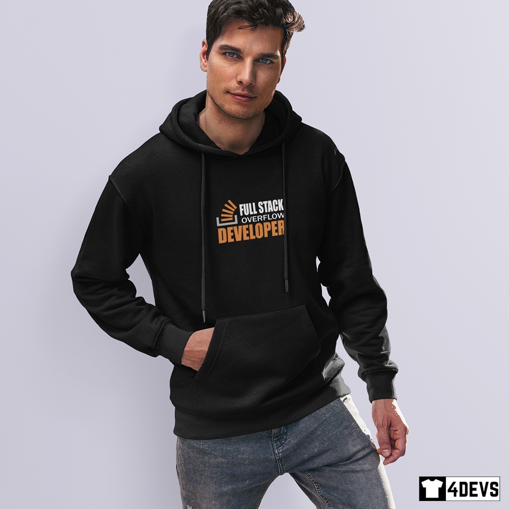 Áo Hoodie nam FullStack Overflow Developer dành cho Lập trình viên