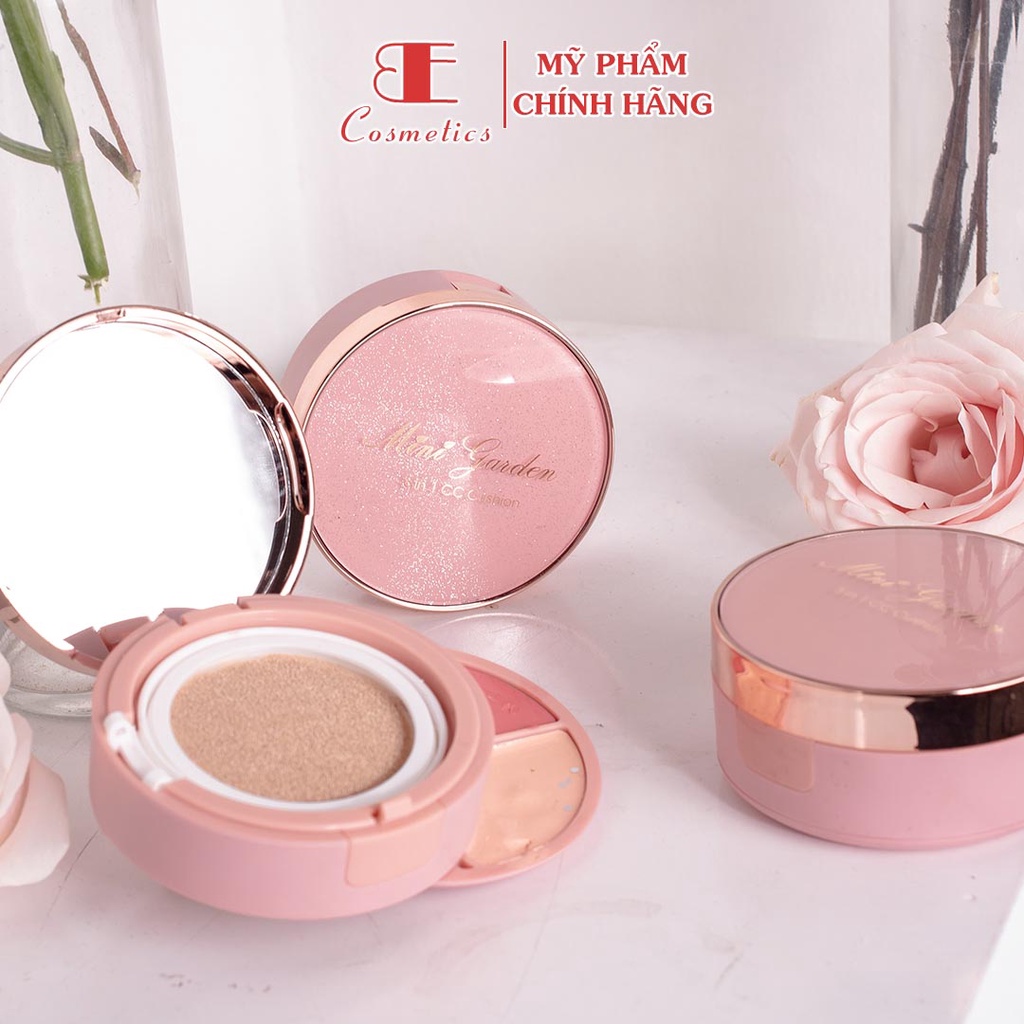 Phấn nước trang điểm 3 In 1 CC Cushion SPF 40+ PA+++ ( 1 lõi x 12g) Mini Garden, Kem che khuyết điểm, Phấn má hồng