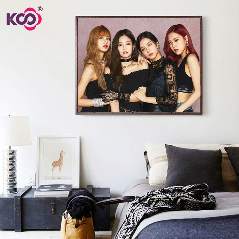 【PM】Hàn Quốc Blackpink Crystal Cross Stitch Kit, Tranh kim cương, Tự làm