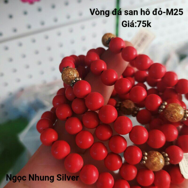 Vòng tay san hô đỏ-M25