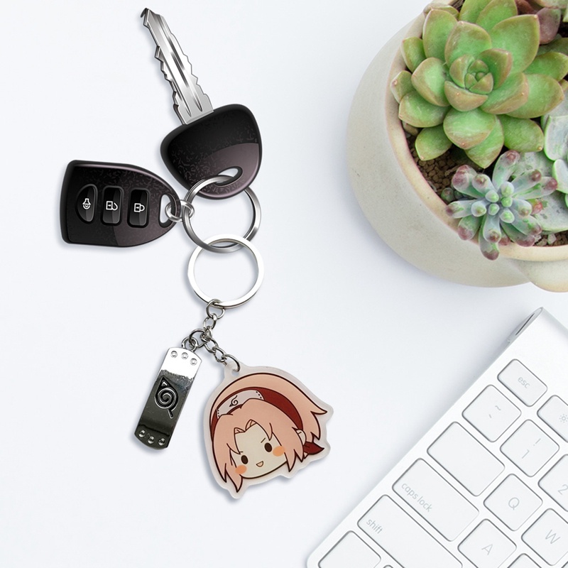Móc Khóa Nhựa Acrylic In Hình Anime Naruto Dễ Thương