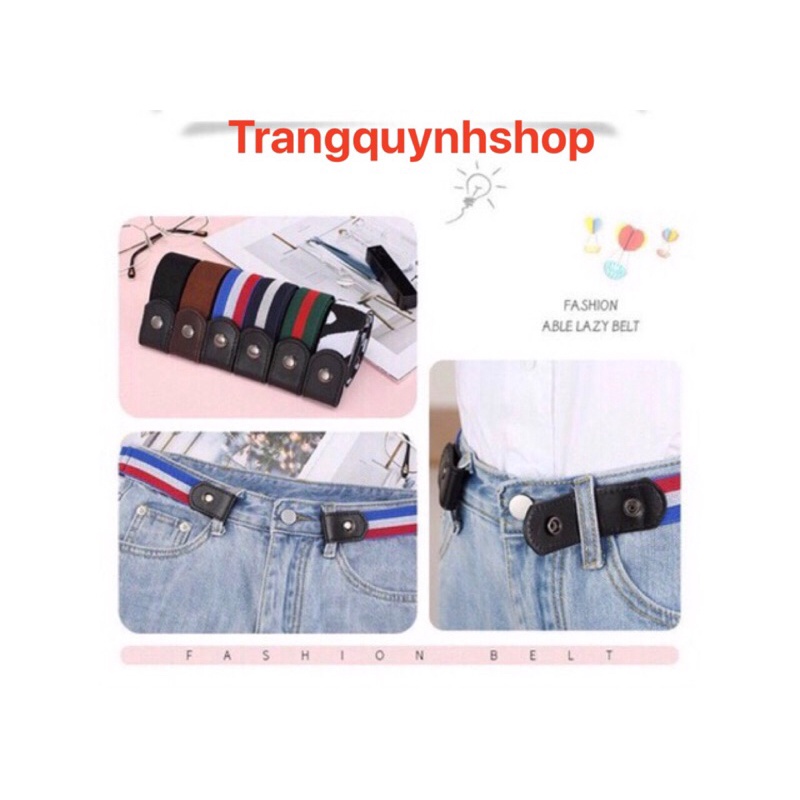 Thắt lưng dây chun(có khuy bấm)điều chỉnh lưng jeamn,quần cạp rộng-Trangquynhshop